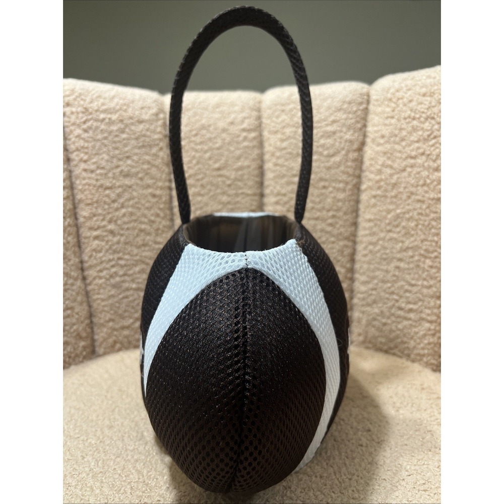 Dan Dee Football Halloween Easter Treat Bucket Basket Purse Tote Tag Removed - Picture 2 of 9